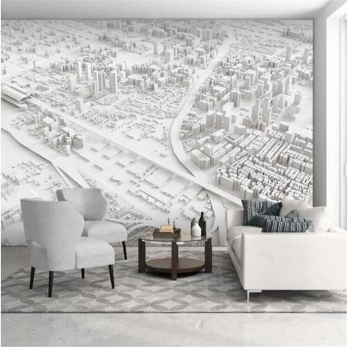 Mural Custom wallpaper papel de parede Mur de fond 3d carte ville abstraite wall papers home decor papier peint mural 3d