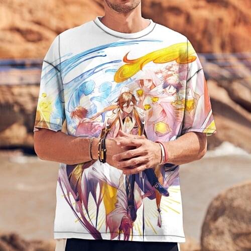 Genshin Impact 3D Print Anime Clothes Graphic T-shirts Tops Men And Women Sleeve Punk Style Male Casual Unisex Outfit