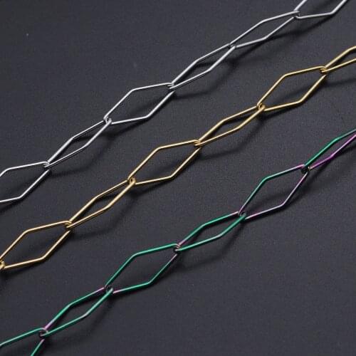 Lyvior stainless steel 39inch Geometry of the chain DIY titanium GLOD/steel Color jewelry accessories clothes decoration chain