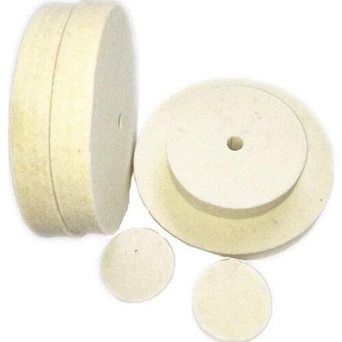 2pc Buffing Wheel Wool Felt Polishing Jade Metal Mirror Surface Finish Bench Grinder Tool Wholesale