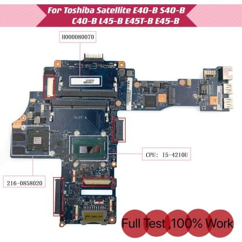 H000080070 69N0VPM1MA23P CA10SUG/CUG For Toshiba Satellite E40-B S40-B-C40-B L45-B E45T-B I5-4210U 30Pin Screen Port Motherboard