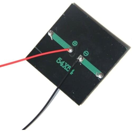 0.42W 3V Solar Cell Module Polycrystalline Epoxy Solar Panel +Cable DIY Solar Charger Educational 54*54MM 2pcs/lot