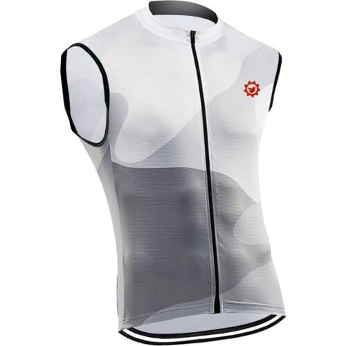 Men Pro Cycling Clothing Summer Cycling Jersey Sleeveless Vest Men Quick Dry Mountain Bike Clothes Breathable Bicycle Shirt