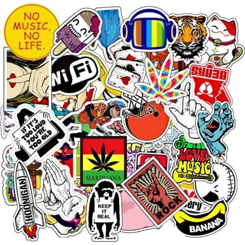 50 PCS Mixed Cartoon Toy Stickers for Car Styling Bike Motorcycle Phone Laptop Travel Luggage Sticker Bomb JDM Car Accessories