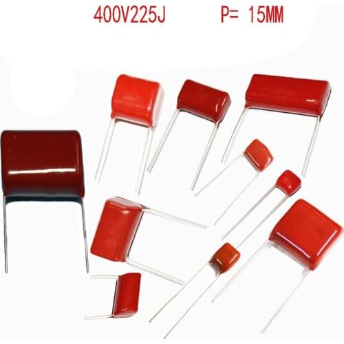 New 20PCS CBB22 400V225J 2.2UF Pitch 15MM 225J 400V CBB Polypropylene film capacitor