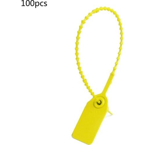 YYSD 100Pcs Disposable Plastic Pull-Tite Security Seals Signage Numbered Self Locks