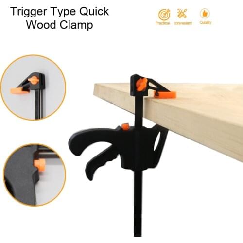 4Inch Adjustable Wood Clamp Wood Working Spreader Quick Ratchet Release F Clip Bar Clamp DIY Gadget Tool Light Duty Portable Jig