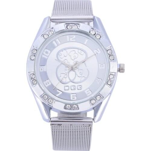 Relogio Feminino Luxury Brand Bear Quartz Watch Women Fashion Dress Watches Casual Stainless Steel Wrist Watches Reloj Mujer