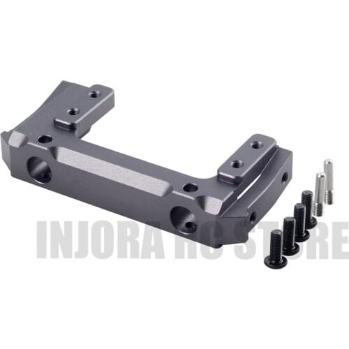 Aluminum Alloy Front Bumper Servo Stand Mount Grey/Silver for 1/10 RC Rock Crawler Car SCX10 II 90046 90047 Car Upgrade Parts