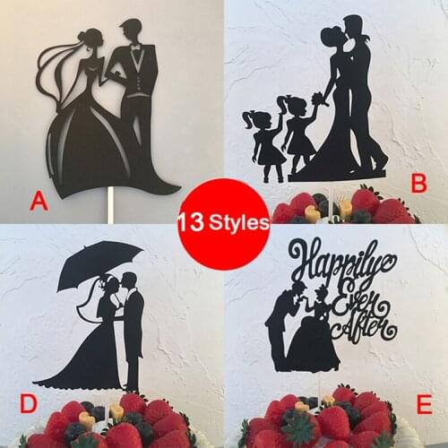 Wedding Topper Marriage Decoration Valentines Day Baking Cake Insert Flag