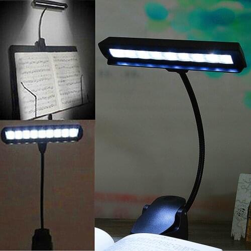 Clamp Clip On LED Reading Light Flexible Bedside Lamp Portable Battery Rechargeable Book Table Desk Lights