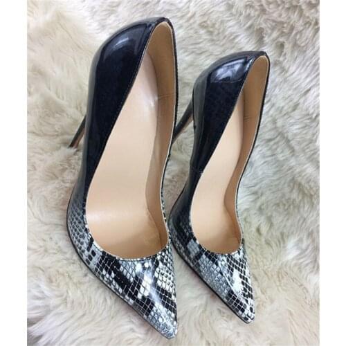 Spring Autumn PU leather Ladies Shoes Shallow Ponited Toe High Heels 12cm Pumps Dress Women Shoes QP034 CHENSIR9