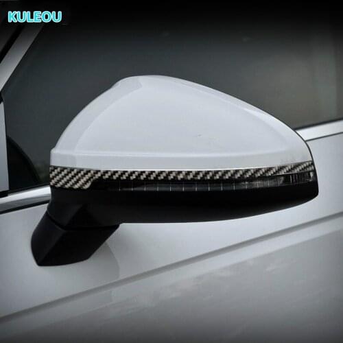 Carbon Fiber Styling Rearview Mirror Anti-Rub Strips Protector for Audi a4 b9 RS4 S4 Anti-collision Strip 2017 Car Accessorie
