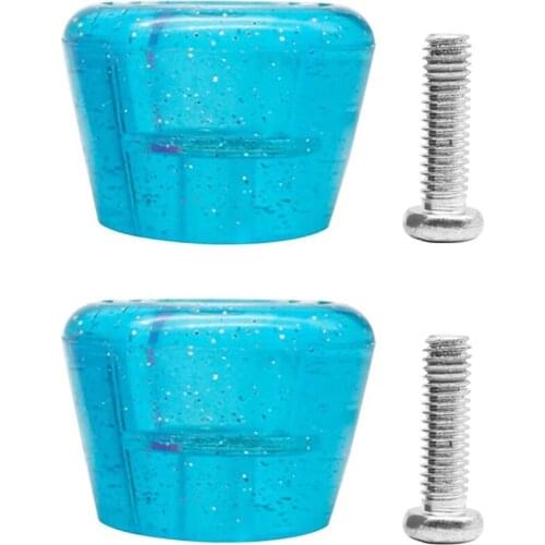 Roller Skate Toe Stoppers,1 Pair Universal PU Roller Skate Toe Stops Plugs Brake Block with Screws