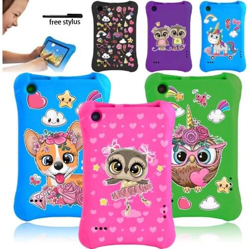 Kids Tablet Protective Cover for Amazon Kindle Fire 7(5th/7th/9th Gen ) 7 Inch EVA Anti-drop Tablet Case with Cartoon Pattern