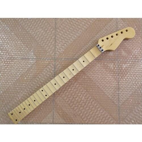 Full scalloped Guitar Neck for ST Replacement 24 Fret Maple gloss finished