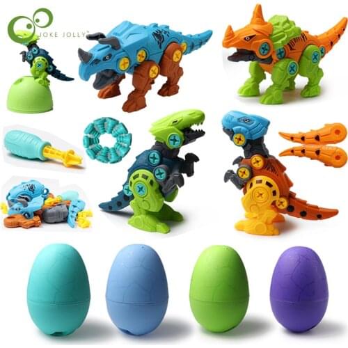 1Set Take Apart Dinosaur Toys Construction Building Toys With Screwdriver for Birthday Easter Gifts Boys Girls Education Toy YJN