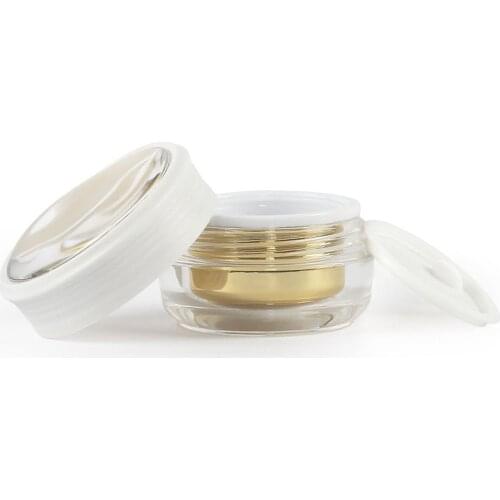 100pcs 5/15g Acrylic Cream Box Refillable Bottles Cosmetic Empty Jar Acrylic Pot Eyeshadow Acrylic Makeup Bottle