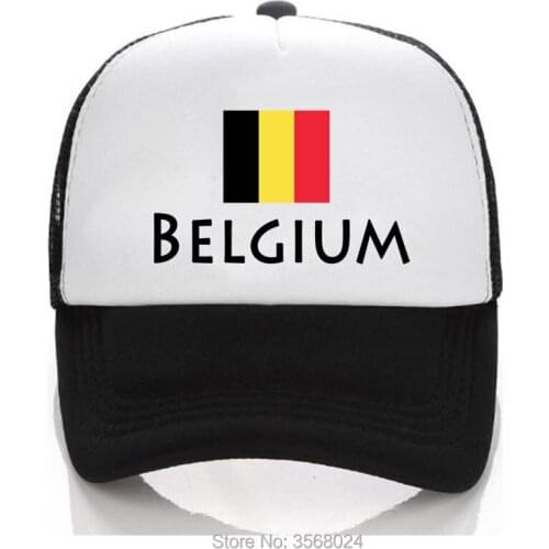 2018 football baseball Cap Belgium Football Mesh Trucker Hats Summer Kids/Men BELGIUM Flag Sun Hat Adult Snapbacks