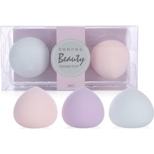 3pcs Peach Soft Sponge Puff Foundation Cosmetics Blender Puff Wet /Dry Use Beauty Makeup Stuffed Eggs high Elastic Powder