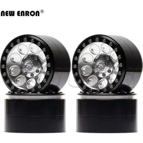 4Pcs 2.2" Aluminum Beadlock Wheel Rim Hub for 1/10 RC Rock Crawler Axial SCX10 90046 Wraith HPI YETI Traxxas TRX4 Tamiya KM2