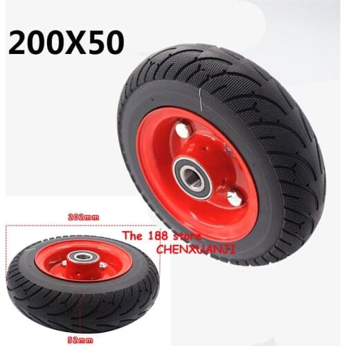 8-inch 200*50 solid tirewith alloy hub, suitable for electric skateboard, electric bicycle 200x50 wheel