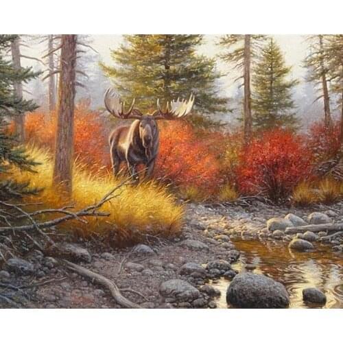 A6484 11CT/14CT/18CT/25CT/28CT oil street patterns Counted Cross Stitch DIY Cross Stitch Kits Embroidery Needlework Sets