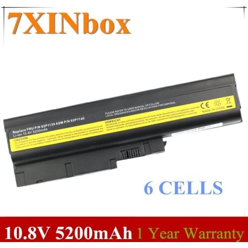 7XINbox Battery 92P1139 ASM 92P1140 40Y6799 For LENOVO ThinkPad R60 R60e T60 T60p Z60 Z60m Z61e Z61m Z61p R500 T500 W500