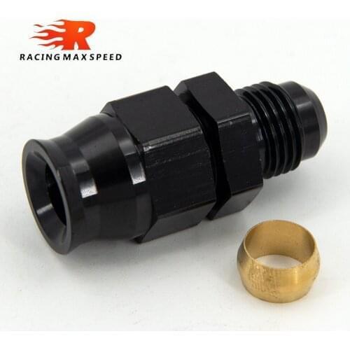 Aluminum AN-6 6AN AN6 Straight Male To 5/16" 3/8" Tubing Compression Oil Line Hose End Fitting Adapter Fuel Line Adaptor