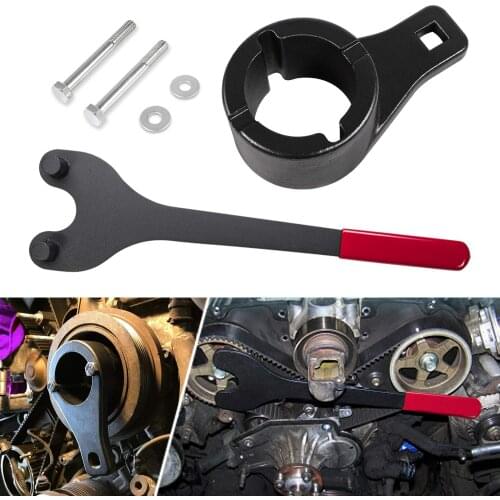 Chuang Qian Harmonic Damper Pulley Holding Tool Crank Removal Wrench Tool & Crankshaft Pulley Holder for Lexus Toyota Nissan
