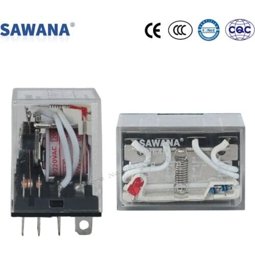 DC24V AC220V Mini Relay HH64P 14 pins Coil Relay General Purpose Intermediate Relay