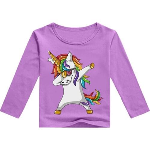 New 2019 Children Fashion Dab Anime Boys Girls Funny Tshirts Dabbing Unicorn Kids Pullovers tees Tops