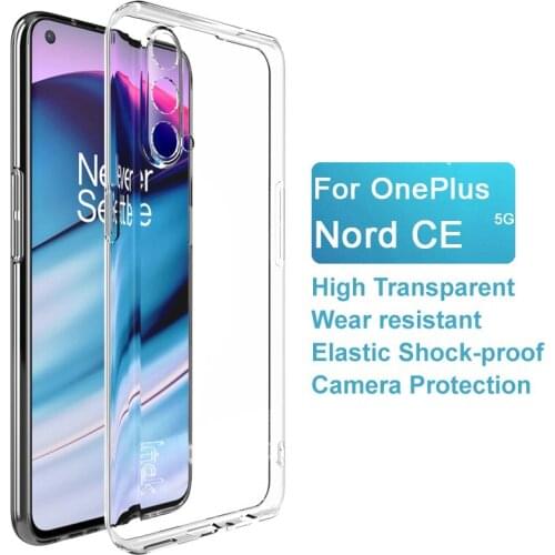 For OnePlus Nord CE 5G Case IMAK UX-5 Soft TPU Transparent Slim Phone Shell Silicone Back Cover Case for OnePlus Nord CE 5G