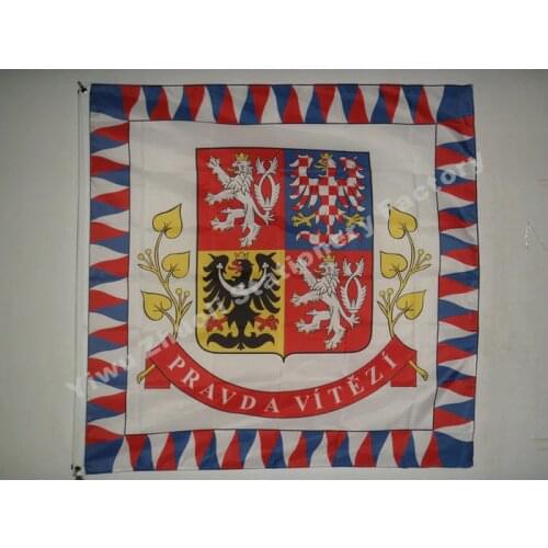 Czech Republic President Flag 120X120cm (4x4FT) 120g 100D Polyester Double Stitched High Quality Free Shipping