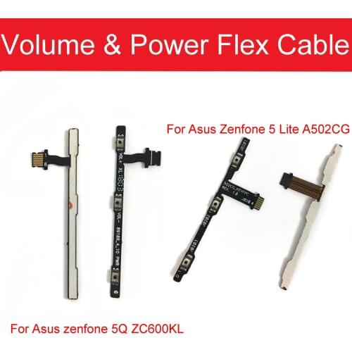 Volume & Power Flex cable For Asus zenfone 5Q ZC600KL Side key Switch Button For Asus Zenfone 5 Lite SD630 SD430 repair parts