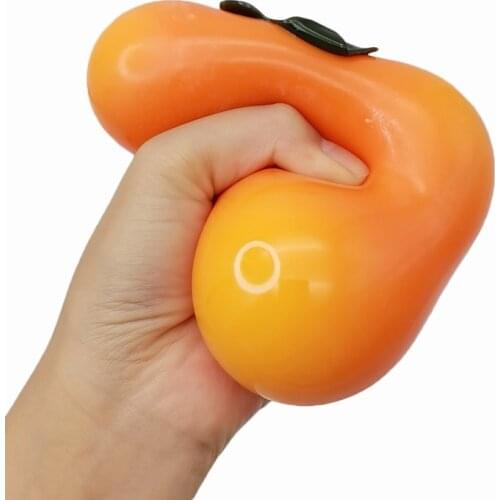 Kawaii Fruit Mango Persimmon Vent Ball Press Decompression Toy Relieve Anti Stress Hand Squeeze Fidget Toys For Kids Funny Gifts