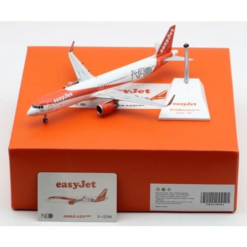 1:200 Alloy Collectible Plane Gift JC Wings EW221N003 EasyJet Airlines Airbus A321NEO Diecast Aircraft Model G-UZMA With Stand
