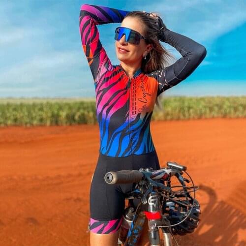 Cycling Jumpsuit Triathlon Little Monkey Long Sleeve Riding Coverall Suit Summer Bicycle Clothing suit Skinsuit MTB Ropa Ciclism