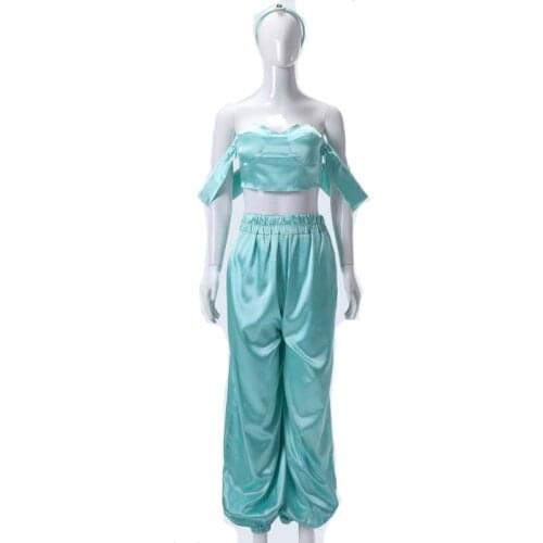 New Arrival Custom Made Jasmine Princess Cosplay Costume For Adult Women Girls Halloween Party
