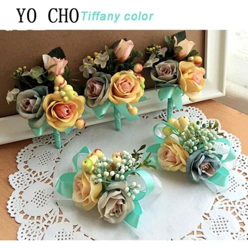 Colourful Wedding Rose Wrist Corsage for Bridesmaids Sisters Creative Berries Wrist Bracelet for Wedding Prom Party