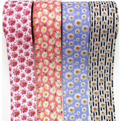 New 1-1/2 38mm flowers ribbon 10 yards DIY handmade material crafts hair bow Grosgrain tape