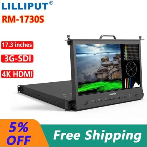 Lilliput RM-1730S 17.3" SDI and HD-MI Cross Conversion Broadcast Director Monitor Full HD 1920*1080 IPS 1RU RACK MOUNT Monitor