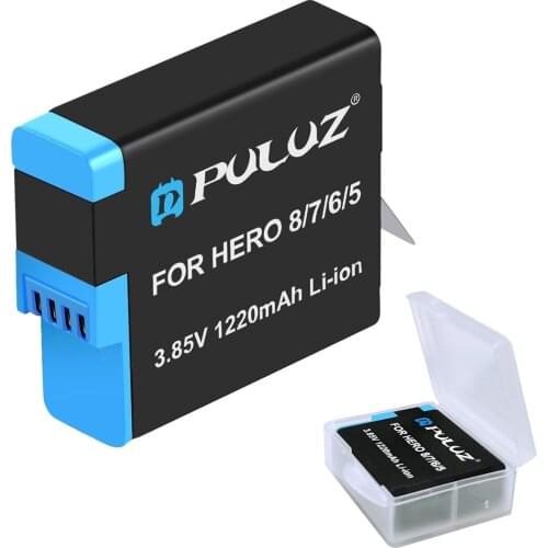 PULUZ Rechargeable lithium-ion Battery For GoPro HERO8/7/6/5/4 Action Camera Batteries Accessories Available for sale in Russia