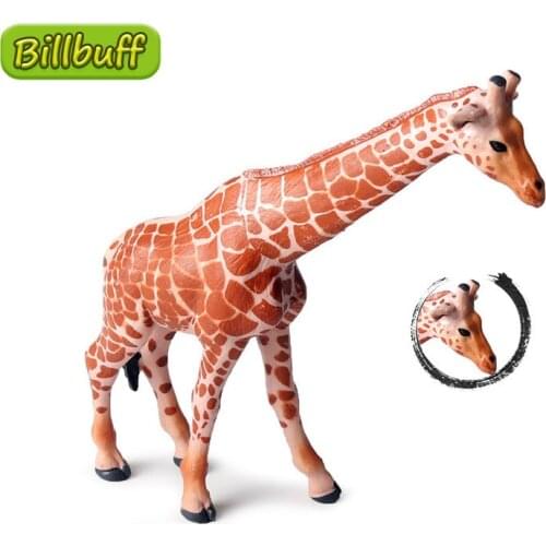 Simulation Grassland Wild Animals ABS Solid Giraffe Model Action Figures Collection Cognition Educational Toys for Children Gift