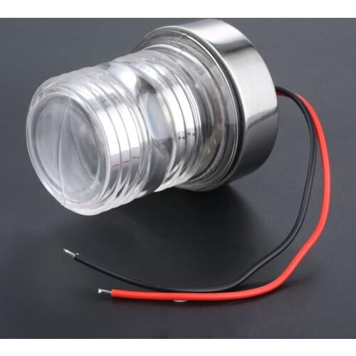 Marine Boat Yacht Light White Stainless Steel All Round 360 Degree 12V 10W Navigation Light Rowing Boats Marine Accessories 1Pc
