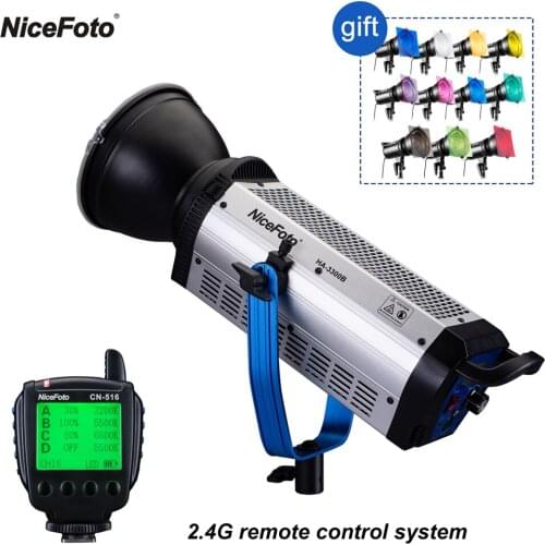 NiceFoto HA-3300B 330W Daylight COB LED Light 5500K Photography Lighting Studio Light Video Light with 2.4G Remote Control