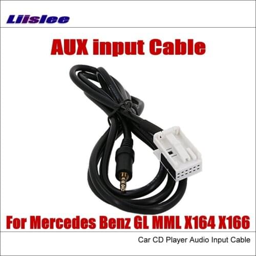 Original Plugs AUX Adapter 3.5mm Connector For Mercedes Benz GL MML X164 X166 Car Audio Media Cable Data Wire