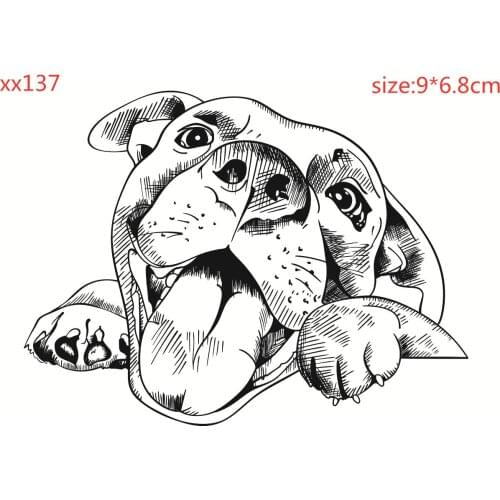 Dog Pattern Transparent Silicone Stamp And Metal Die/Seal For DIY Scrapbooking/Photo Album Decorative Clear