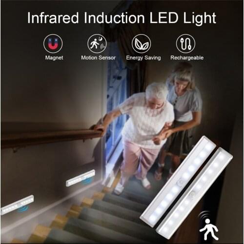 LED Night Lights Motion Sensor Wireless Bedroom Decor Light Detector Wall Decorative Lamp Staircase Closet Room Aisle Lighting