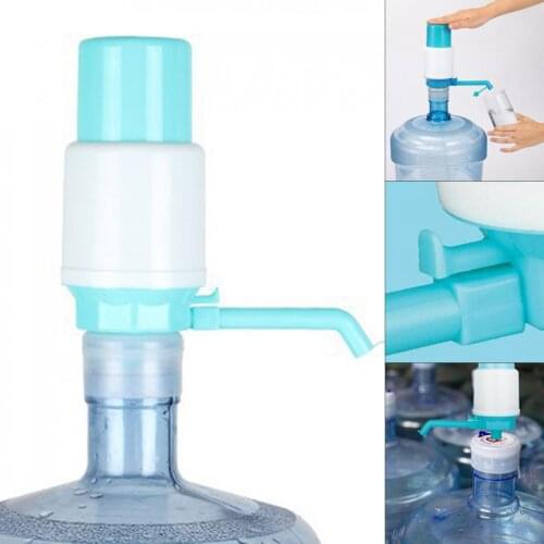 Universal Portable Hand Pressure Manual Dispenser Water Pump with Water Stop Valve and Detachable Water Inlet Pipe